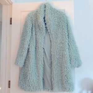 Gently used preteen faux fur teddy coat